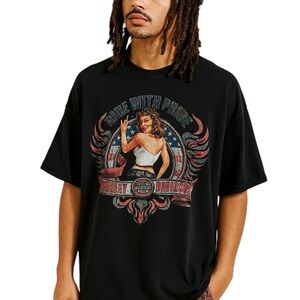 Harley Davidson 3X Cotton Tshirt Redding California Graphic Casual America Pride